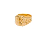ANILLO PARA HOMBRE CRUZ CRISTO DIAMANTADO