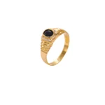 ANILLO PARA HOMBRE PIEDRA ONIX CORRUGADO 18K