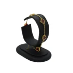 PULSO TEJIDO ROLON VAN CLEEF ROJO ORO 18K