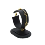 PULSO TEJIDO ROLON VAN CLEEF NEGRO ORO 18K