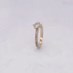 ANILLO PARA DAMA SOLITARIO TENNIS ORO 18K