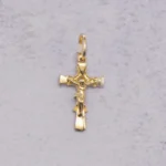 DIJE CRUZ CRISTO ORO 18K