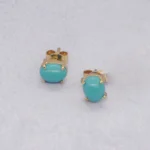 ARETES TOPOS PIEDRAS ORO 18K