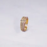 ANILLO PARA DAMA CALADO TRES OROS 18K