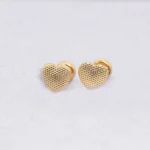 ARETES TOPOS CORAZONES ORTOPEDICOS ORO 18K