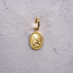 DIJE MEDALLA ANGEL ORO 18K