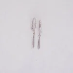 ARETES GOTA ORO BLANCO ORO 18K
