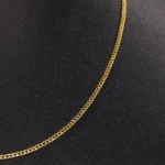 CADENA TEJIDO CUBANA FINA ORO 18K - Image 2