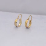 ARETES CANDONGAS DIAMANTAS PEQUEÑAS ORO 18K