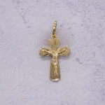 DIJE CRUZ CRISTO ORO 18K