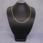 CADENA TEJIDO CUBANA OJOS LINCE ORO 18K