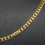 CADENA TEJIDO CUBANA OJOS LINCE ORO 18K - Image 2