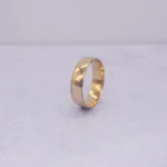 ANILLO MATRIMONIO MEDIA CAÑA LISA ORO 18K