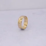 ANILLO MATRIMONIO MEDIA CAÑA LISA ORO 18K