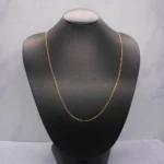 CADENA TEJIDO TRES POR UNO FINA ORO 18K