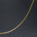 CADENA TEJIDO MARTILLADA PLANA CORTA ORO 18K - Image 2