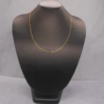 CADENA TEJIDO TRES POR UNO FINA ORO 18K