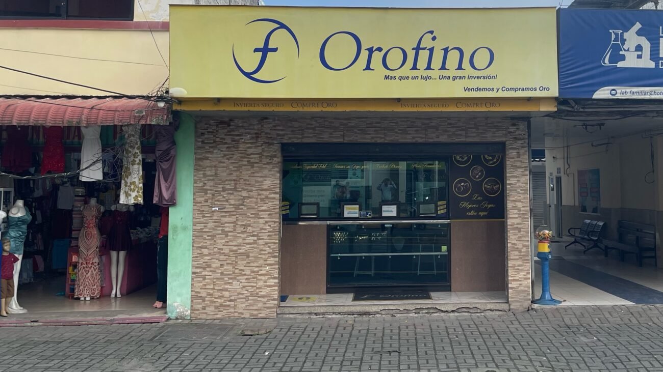 Tienda Orofino en la región de Santo Domingo, joyería de oro 18K