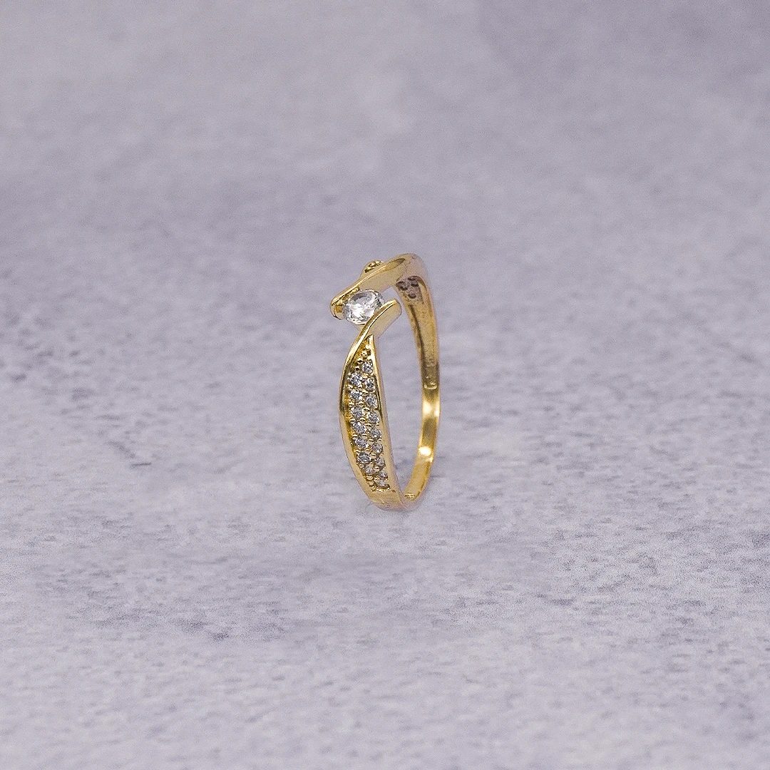 1564256 ANILLO SOLITARIO CRUZADO ORO 18K - Image 1