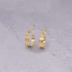ARETES CANDONGAS DIAMANTAS ORO 18K