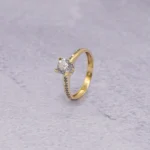 ANILLO PARA DAMA SOLITARIO TENNIS ORO 18K