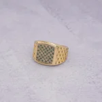 ANILLO PARA HOMBRE CUADRADO COLMENA PIEDRAS