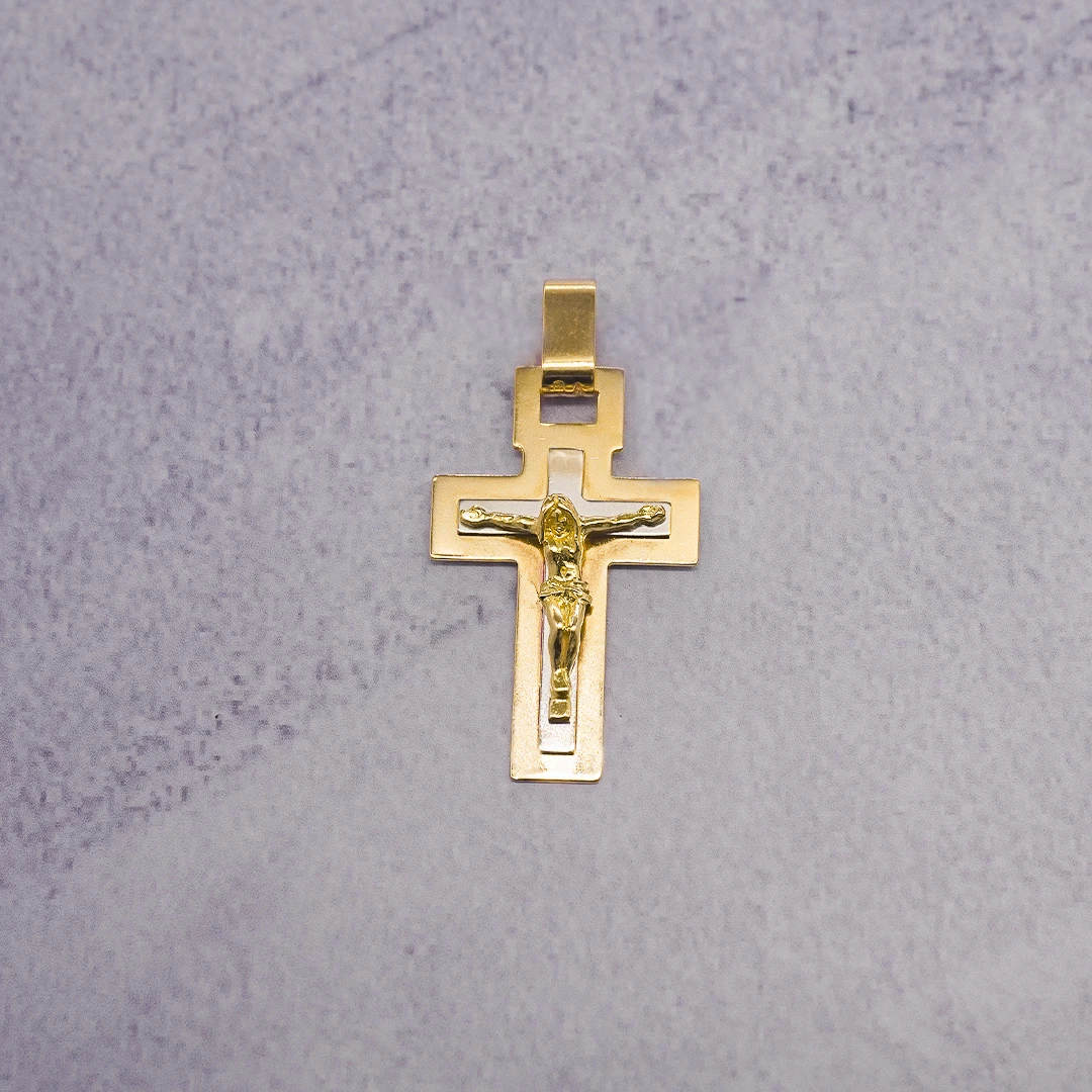 1564276 DIJE CRUZ CRISTO DOS OROS 18K - Image 1