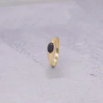 ANILLO PIEDRA NEGRA ONIX ORO 18K