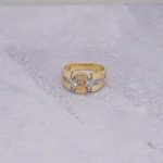 ANILLO PARA DAMA PIEDRAS CALADO ARENADO ORO