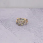 ANILLO PARA DAMA CALADO PIEDRAS COLORS ORO