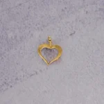 DIJE CORAZON CALADO LISO ORO 18K