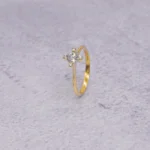 ANILLO SOLITARIO LISO ORO 18K