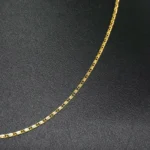 CADENA TEJIDO OJOS LINCE FINA CORTA ORO 18K - Image 2