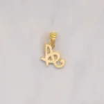DIJE LETRA A CALADA LISA ORO 18K