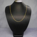 CADENA TEJIDO SEIS POR UNO ORO 18K