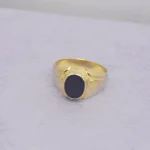 ANILLO PARA HOMBRE PIEDRA NEGRA ONIX ORO 18K