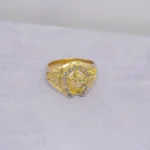 ANILLO PARA HOMBRE HERRADURA CABALLO PIEDRAS ORO 18K