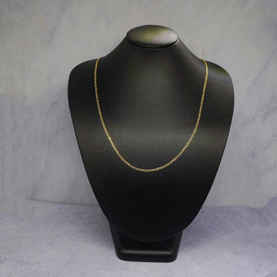 1571966.webp CADENA TEJIDO CUBANA OJOS LINCE ORO 18K - Image 1