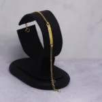 PULSO PLACA TEJIDO CUBANO ORO 18K