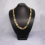 CADENA TEJIDO DOS OROS PIEDRAS ESPECIAL ORO 18k