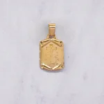 DIJE PLACA CRUZ CARAVACA ORO 18K