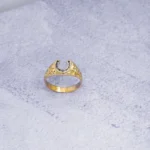 ANILLO PARA HOMBRE HERRADURA BARROCO ORO 18K