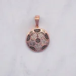 DIJE MEDALLA BALÓN ORO ROSA 18K