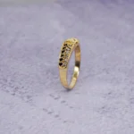 ANILLO PARA DAMA CURRUGADO PIEDRAS ORO 18K