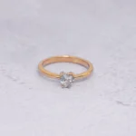 ANILLO PARA DAMA SOLITARO PIEDRA CORAZON ORO