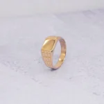 ANILLO PARA HOMBRE CUADRADO LISO ORO 18K
