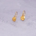 ARETES CARA FELIZ PEQUEÑOS ORO 18K