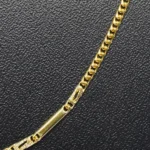 CADENA TEJIDO CUBANA BARRAS OJOS LINCE 18K - Image 2