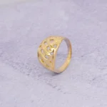ANILLO PARA DAMA CALADO LISO ORO 18K