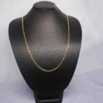 CADENA TEJIDO CUBANA OJOS DE LINCE ORO 18K